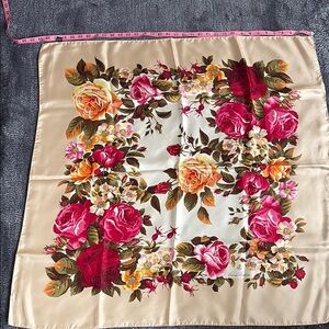 Brooks Brothers Pink and Red Floral Scarf